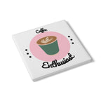 Coffee Enthusiast Ceramic Coaster - Coffee Cup Coaster for Home Decor