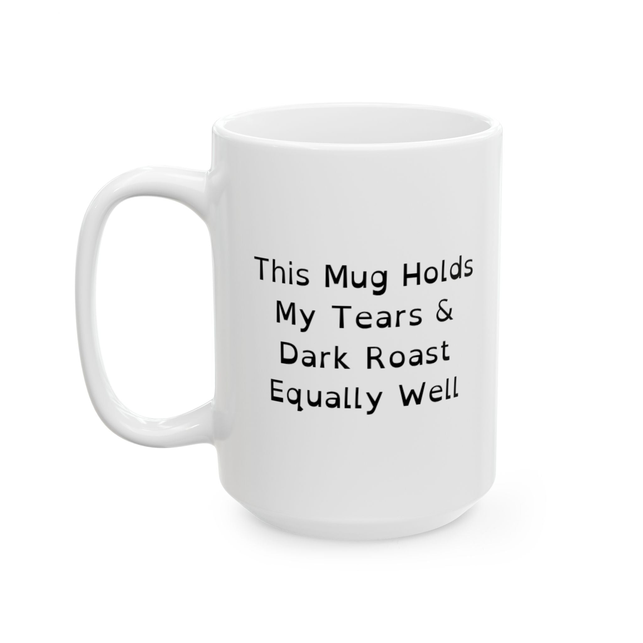 Taza de cerámica divertida: ideal para café y tostadas con humor negro.