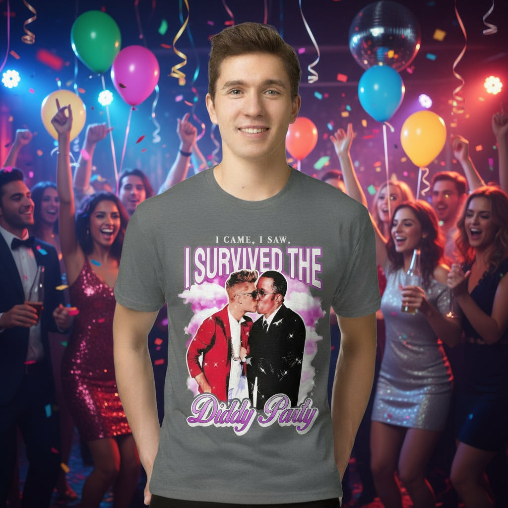 I Survived The P. Diddy Party Short Sleeve Funny Meme