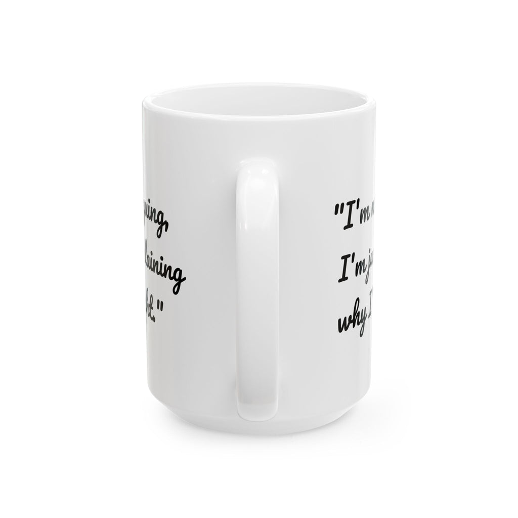 Idea de regalo para tazas sarcásticas: taza con explicación correcta