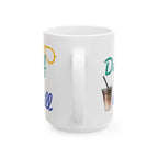 Taza de cerámica descafeinada y refrescante con cita divertida para los amantes del café