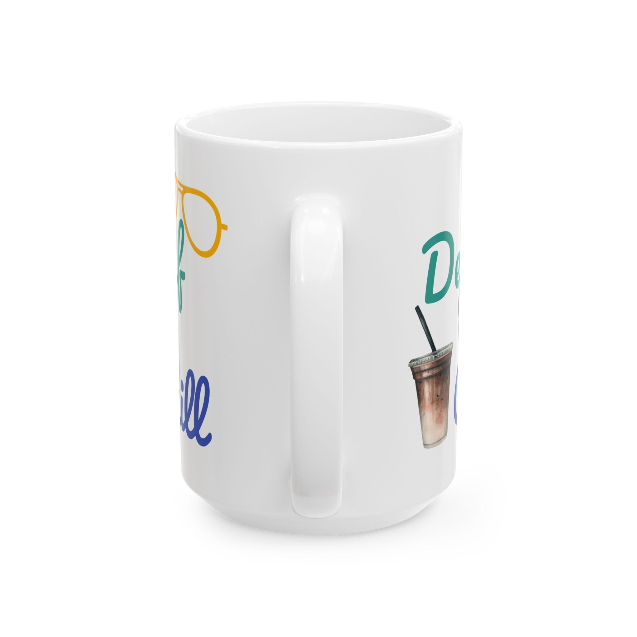 Taza de cerámica descafeinada y refrescante con cita divertida para los amantes del café