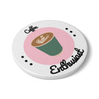 Coffee Enthusiast Ceramic Coaster - Coffee Cup Coaster for Home Decor