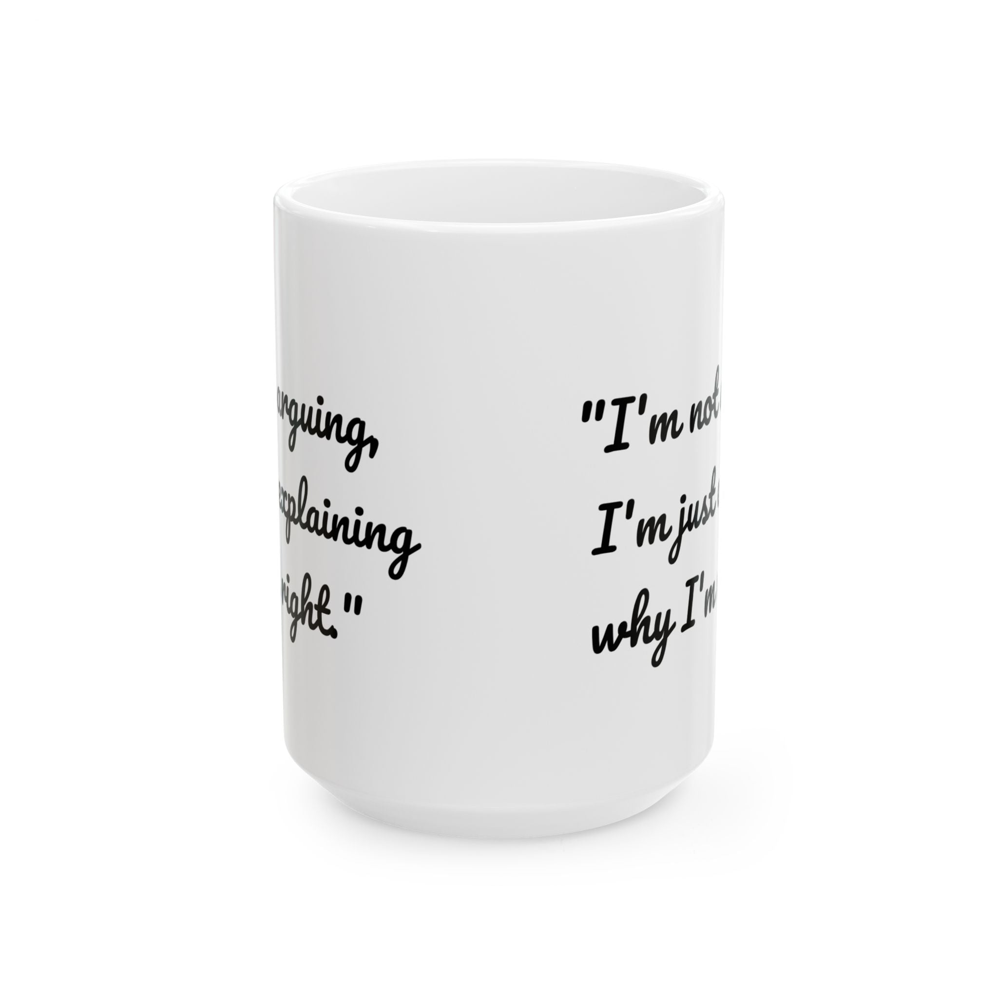 Idea de regalo para tazas sarcásticas: taza con explicación correcta