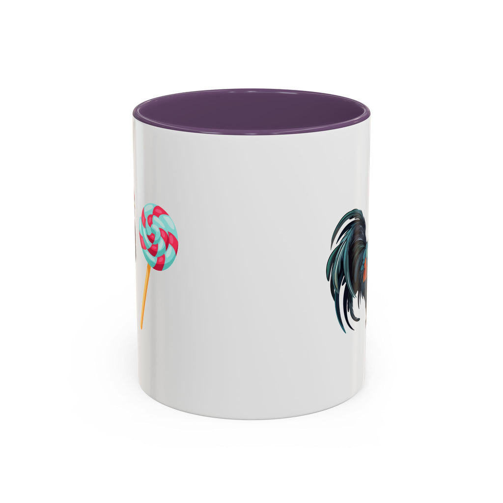 Taza de café con forma de gallo de colores