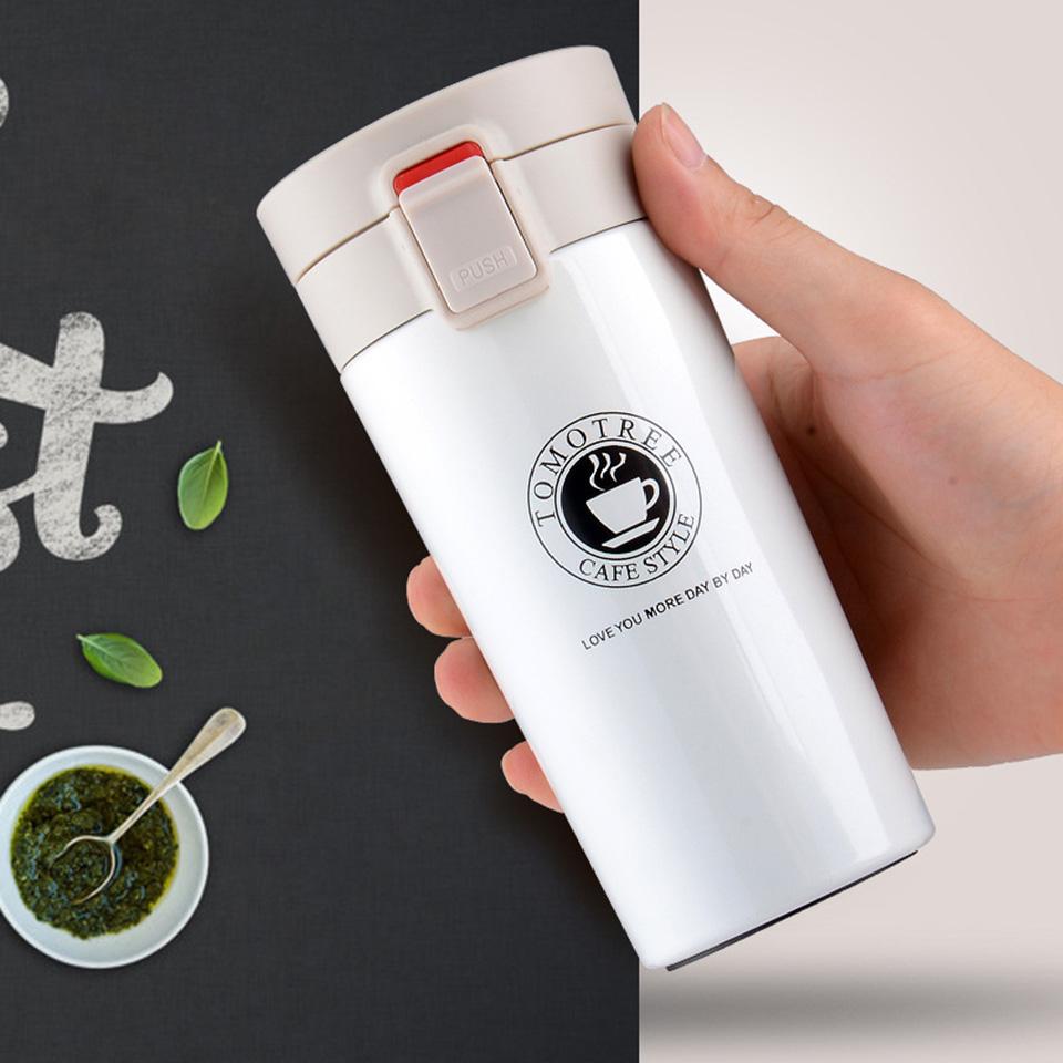 Stainless Steel Tumbler Coffee Mugs 380ml Thermos Insulated Water Bottle Travel  Mug