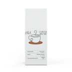 Coffee blend packaging with a cup illustration on a white background