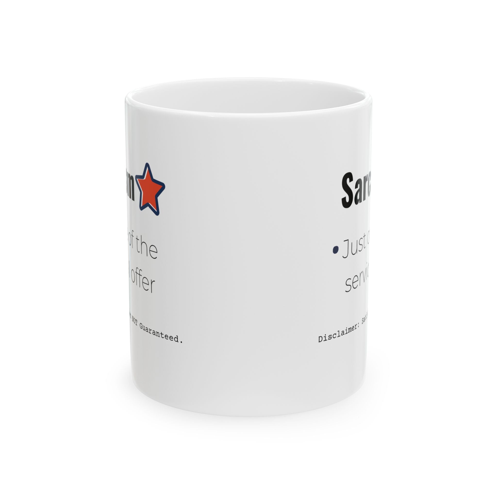 Taza de cerámica con sarcasmo divertido