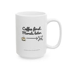 Taza de regalo única con descargo de responsabilidad para los amantes del café.
