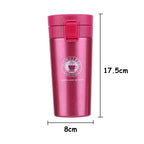 Stainless Steel Tumbler Coffee Mugs 380ml Thermos Insulated Water Bottle Travel  Mug