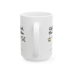 Taza de regalo única con descargo de responsabilidad para los amantes del café.