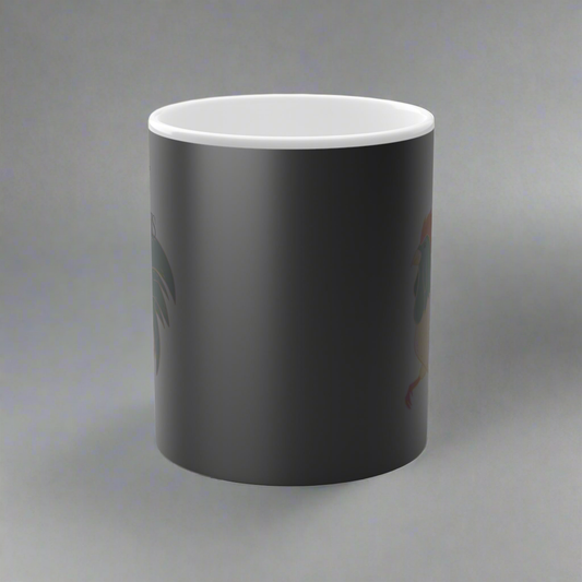 Funny 11oz heat reveal coffee cup, white mug