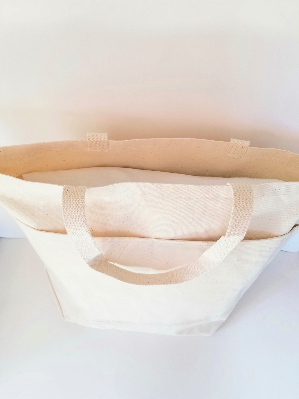 Large Natural Color Heavy Cotton Canvas Tote