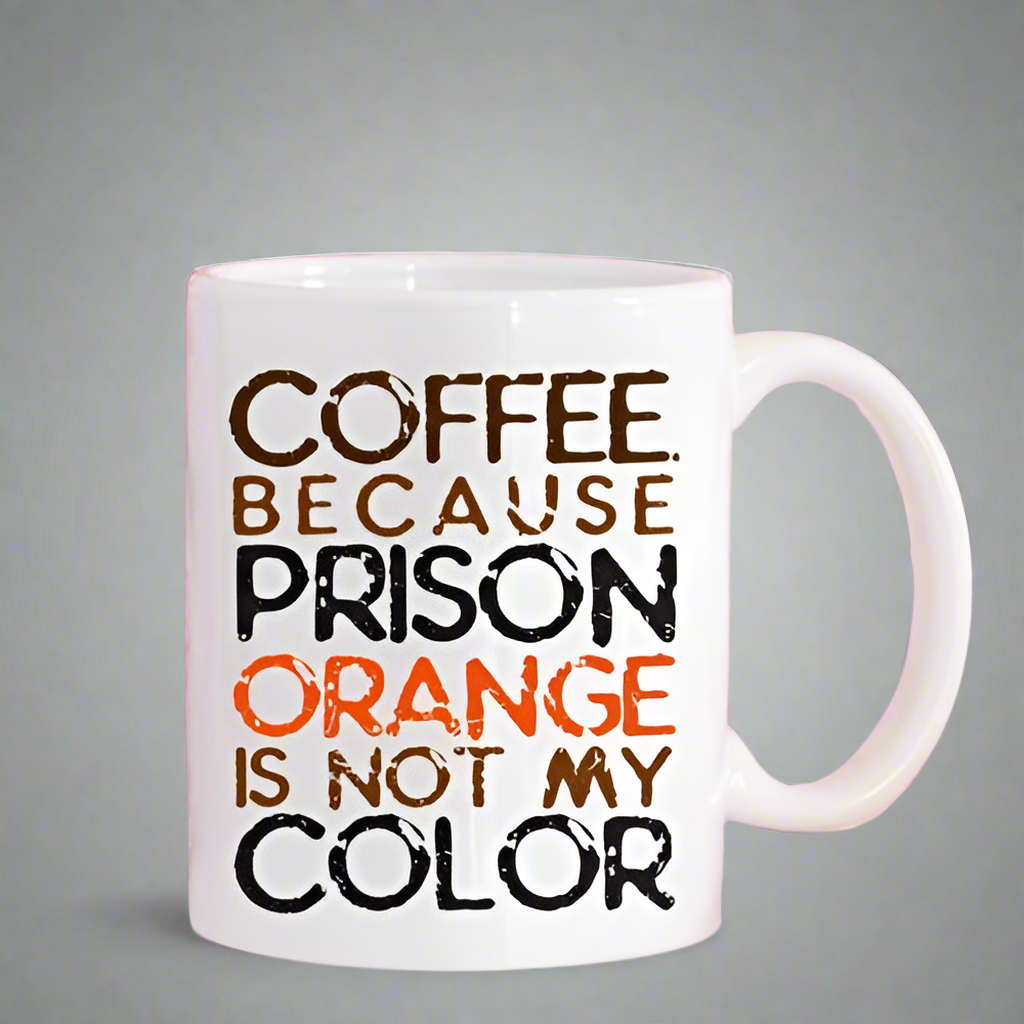 Coffee. Because Prison Orange Is Not My Color Coffee Mug