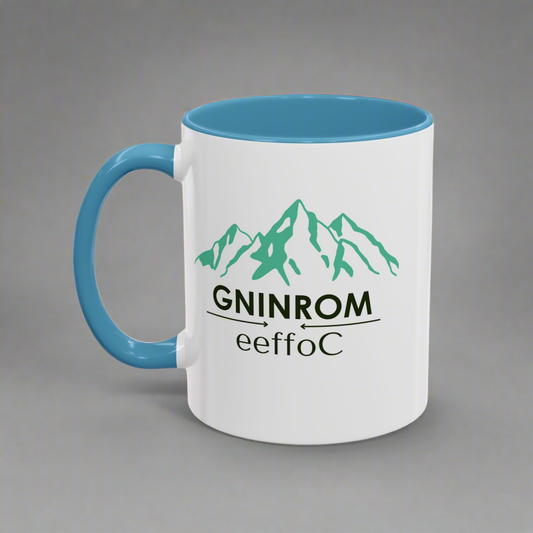 Mountain Adventure Accent Coffee Mug - Unique Gift for Hikers & Coffee Enthusiasts