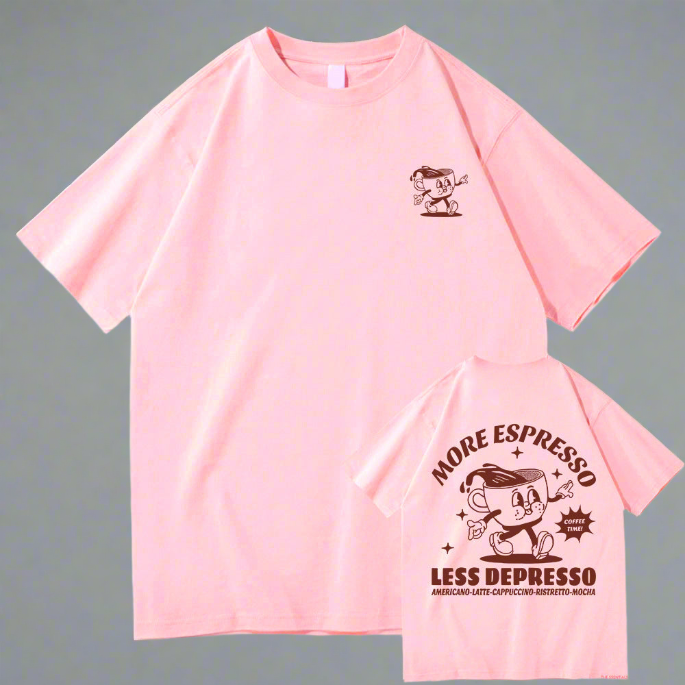 More Espresso Less Depression T-shirt Ancient Pattern Men And Women
