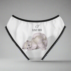 Cute Cat Print Women's Briefs, Personalized Lingerie, Fun Gifts for Cat Lovers