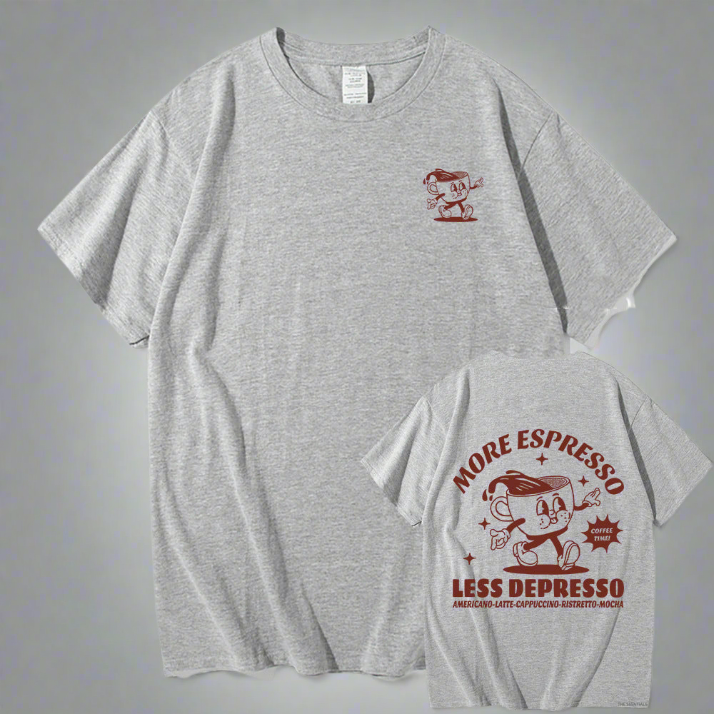 More Espresso Less Depression T-shirt Ancient Pattern Men And Women