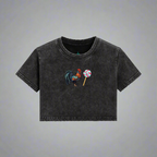 Rooster Sucker Snow Wash Crop Tee
