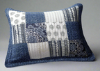 Floral Blue Denim Bedding Pillows