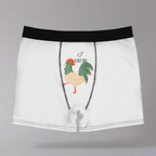Funny Rooster Men's Boxer Briefs - Quirky Underwear Gifts for Him, Humorous Loungewear
