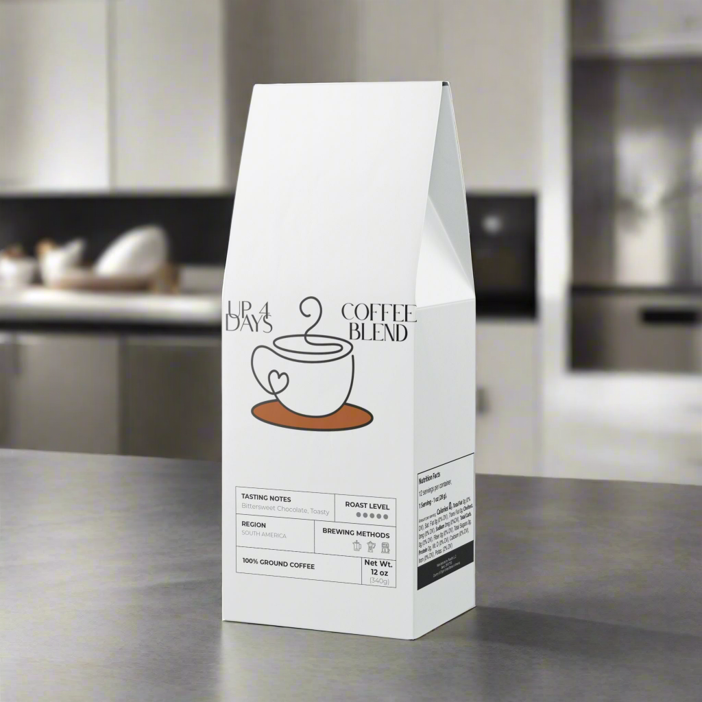 Up 4 Days Coffee Blend (Dark French Roast) Best Coffee for Energy Boost