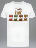 White Cotton Unisex Tee with Coffee Quote for Coffee