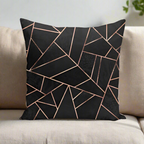 Black and Rose Gold Decorative Cushion Pillow