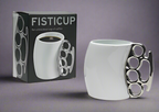 White ceramic mug for coffee lovers, 14oz hilarious boxing coffee cup 