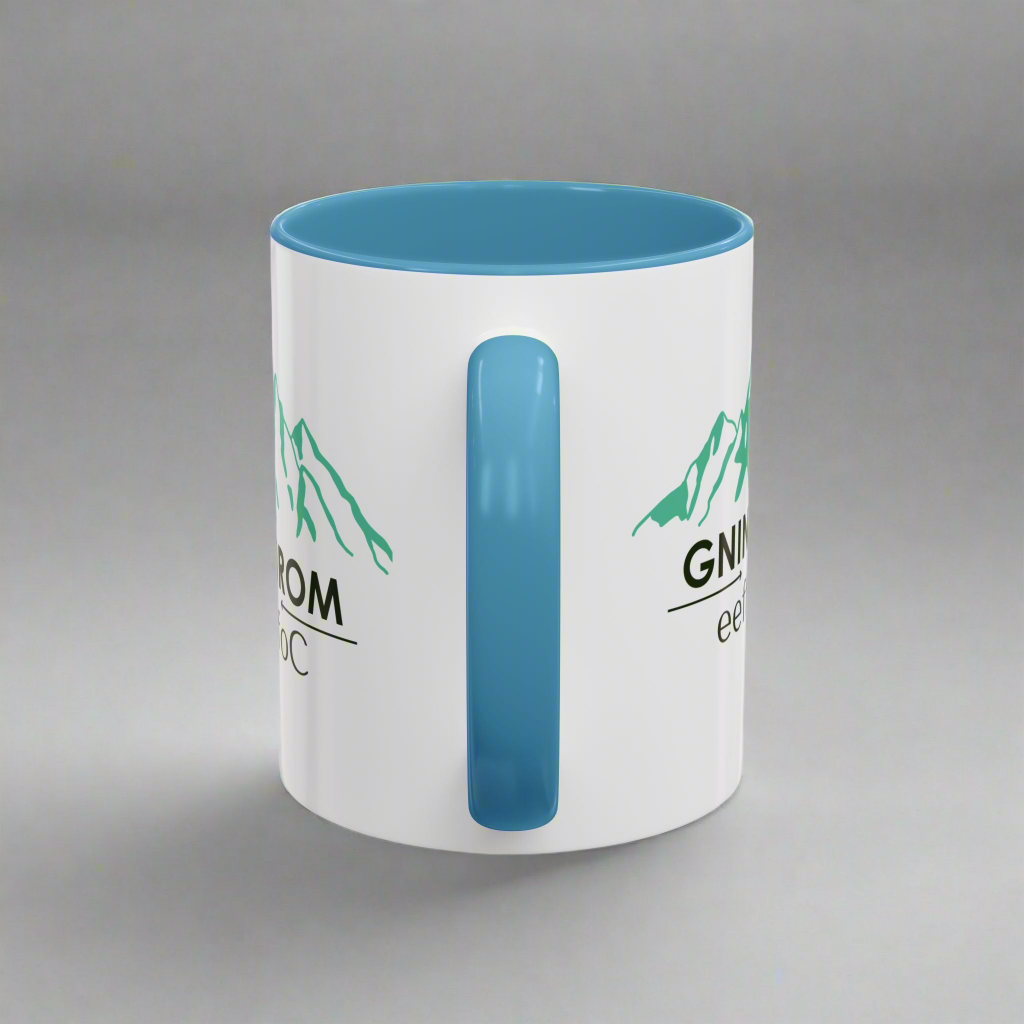 Mountain Adventure Accent Coffee Mug - Unique Gift for Hikers & Coffee Enthusiasts