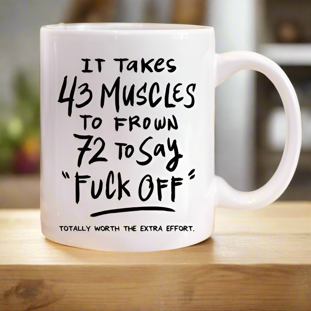 Funny Coffee Mug, white ceramic coffee cup 