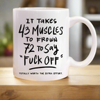 Funny Coffee Mug, white ceramic coffee cup 