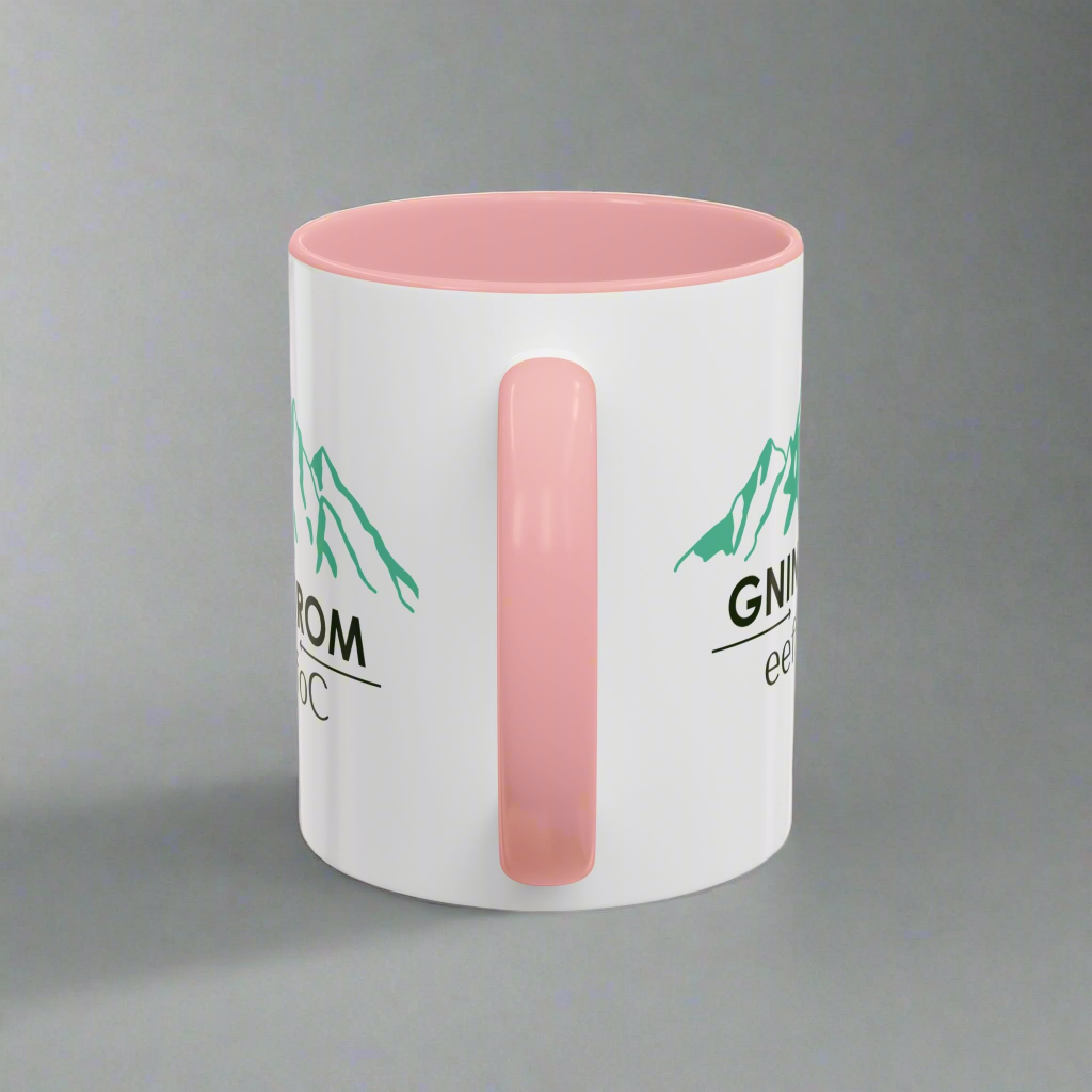 Mountain Adventure Accent Coffee Mug - Unique Gift for Hikers & Coffee Enthusiasts