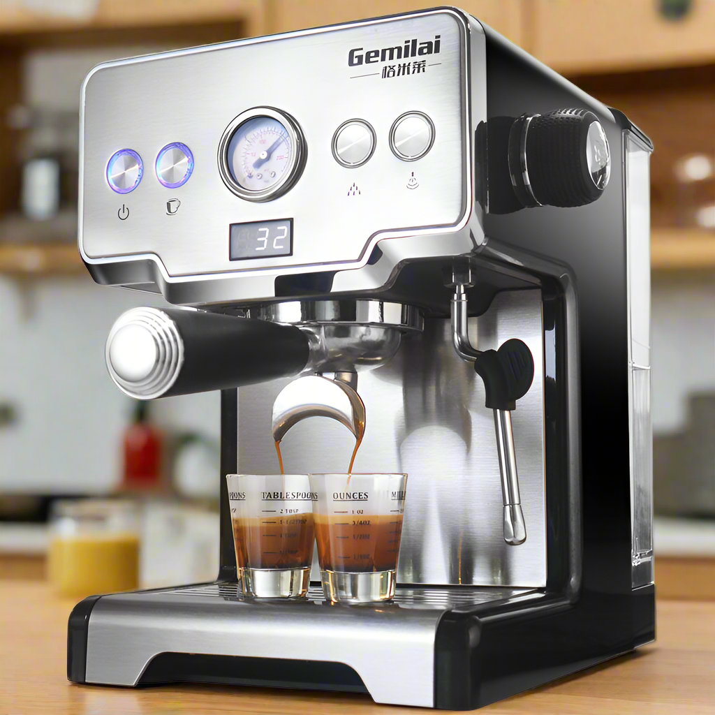 Italian Coffee Machine Household Small Manual Semi-automatic Steam Milk Frother